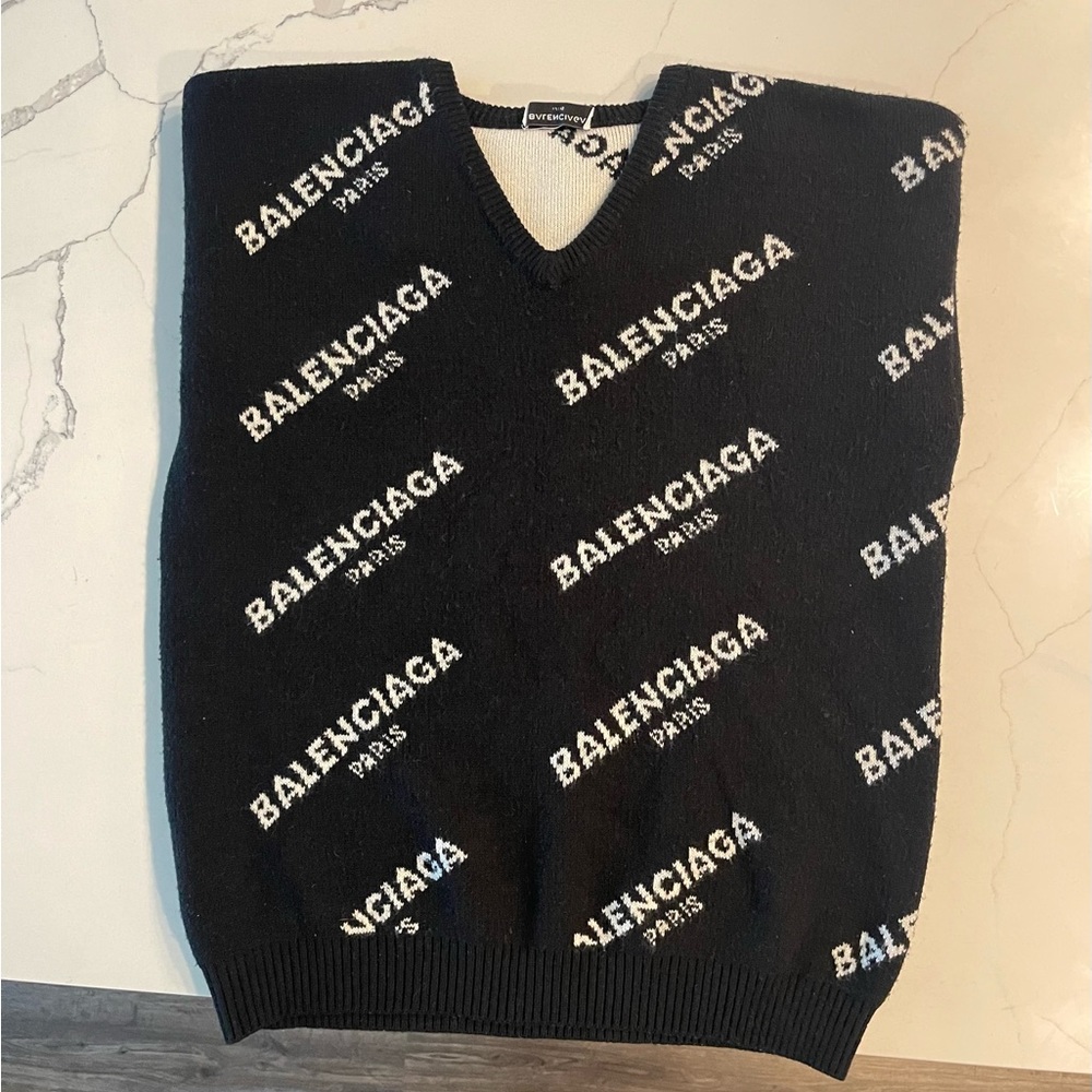 Balenciaga Allover Logo Sweater